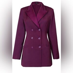 Hanifa Blaire Blazer in Plum